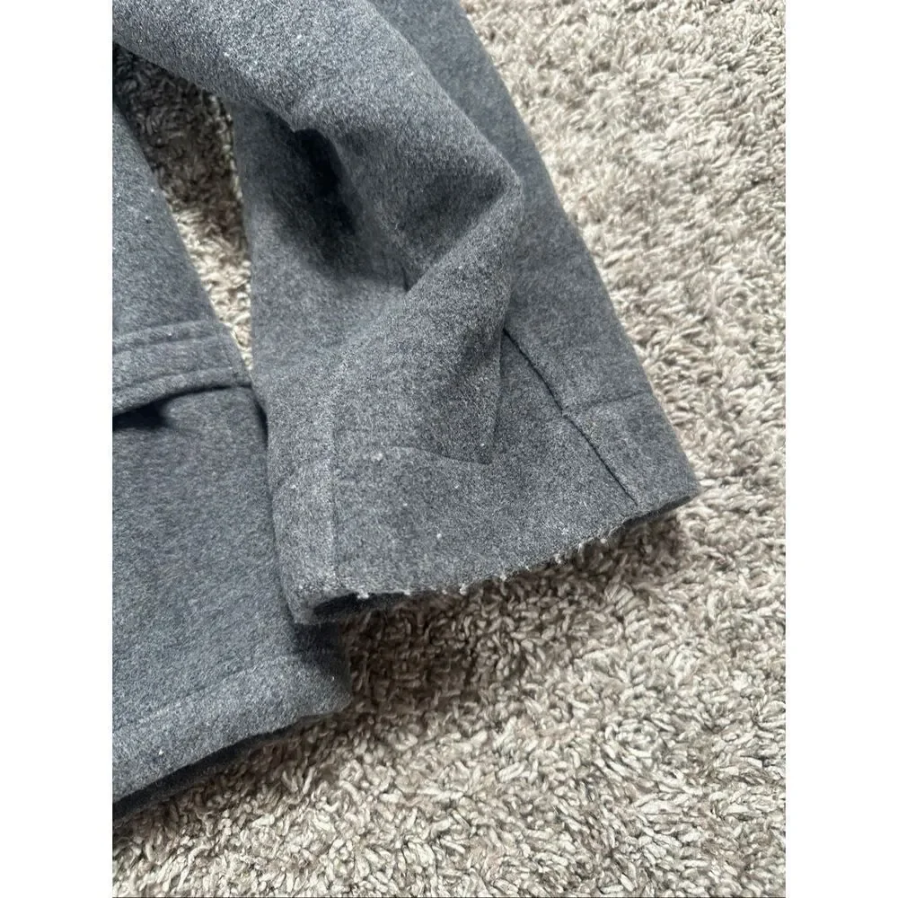 vintage y2k banana republic virgin wool cashmere gray zip up collar jacket men L